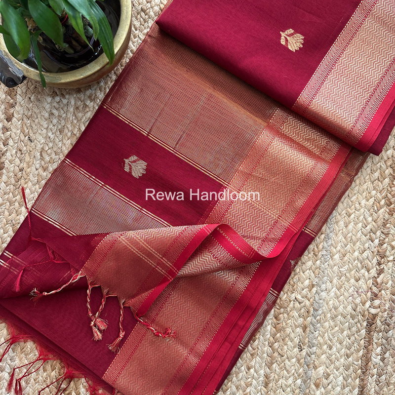 Maheshwari Lotus Butta Saree