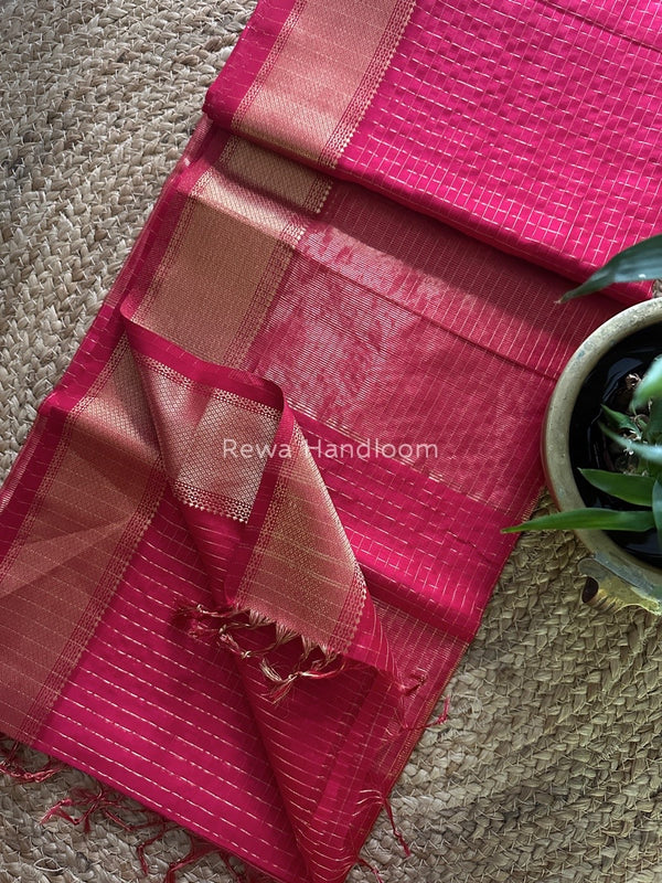 Maheshwari Zari Checks Saree