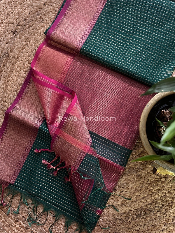 Maheshwari Zari Checks Saree
