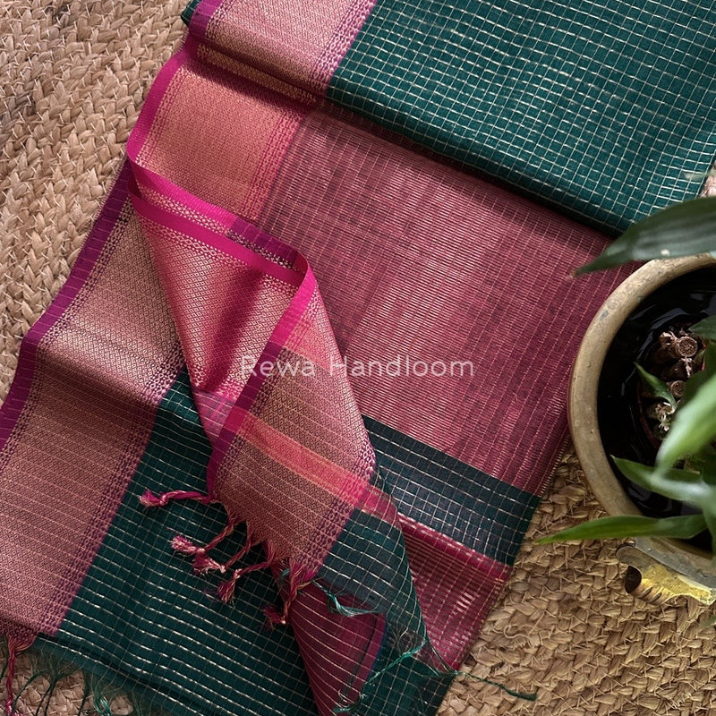 Maheshwari Zari Checks Saree
