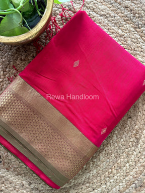 Turmeric Zari Butti ~ Maheshwari Saree