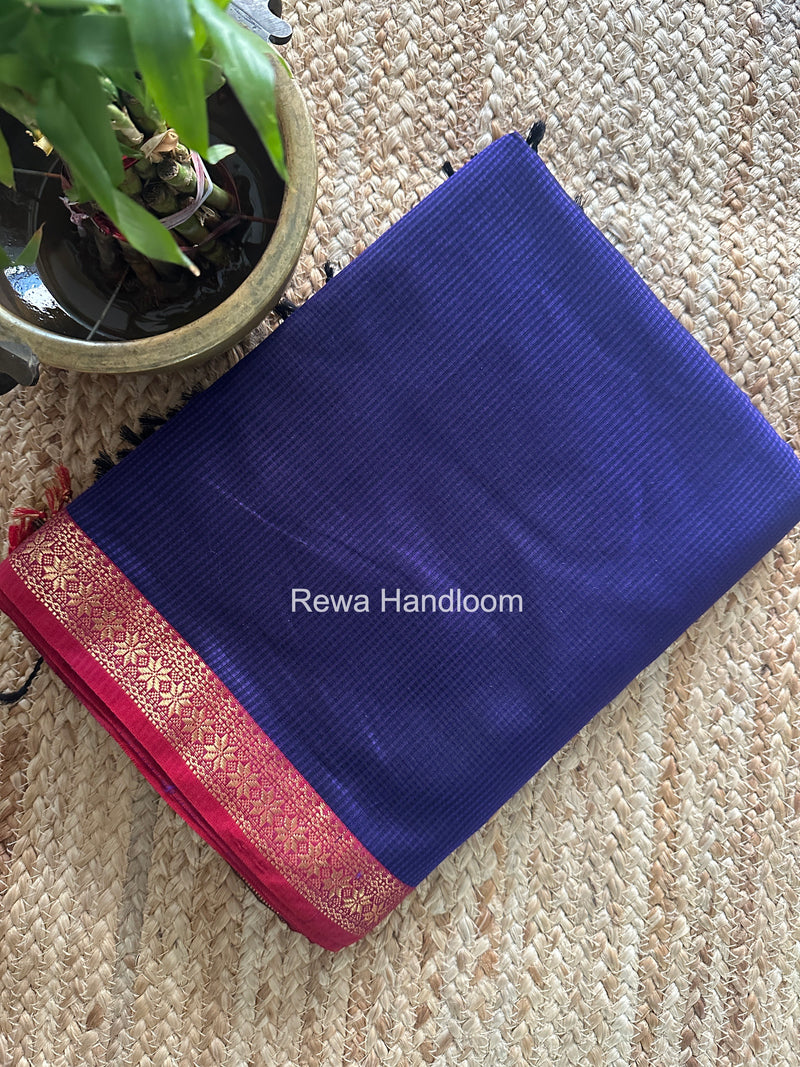 Maheshwari Purple Garbha Reshami Silk Saree GS347