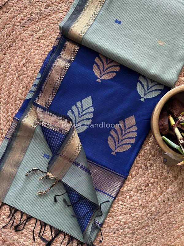 Butta Pallu Zari Border Saree ~ Maheshwari Saree