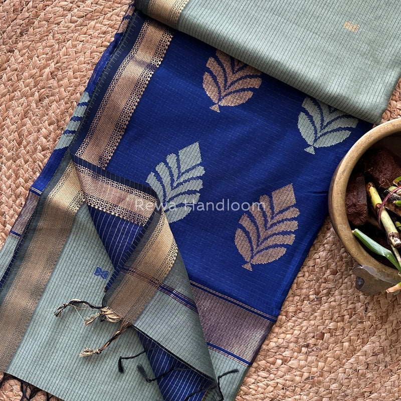 Butta Pallu Zari Border Saree ~ Maheshwari Saree