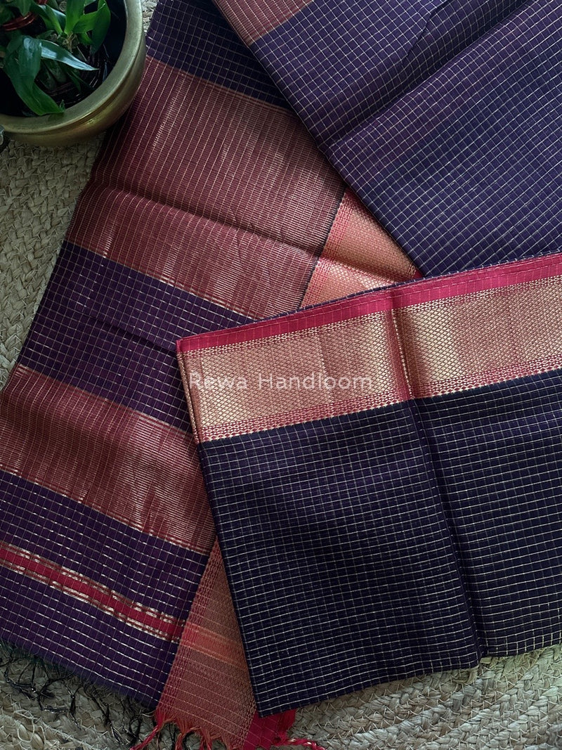  Zari Checks Saree
