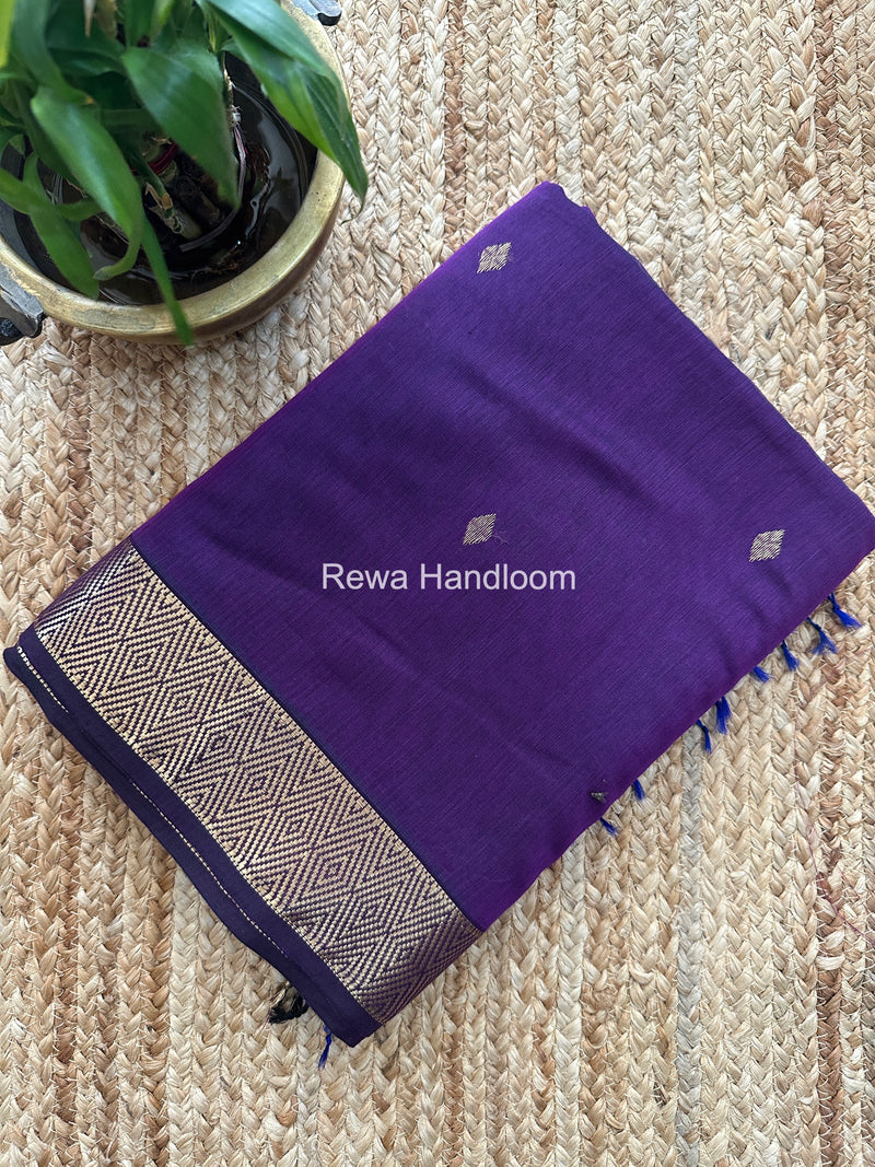 Maheshwari Purple Diamond Shaded Butti Saree DBSS015