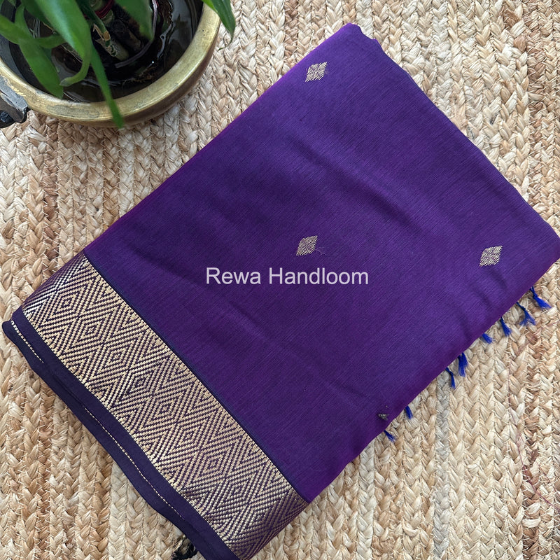 Maheshwari Purple Diamond Shaded Butti Saree DBSS015