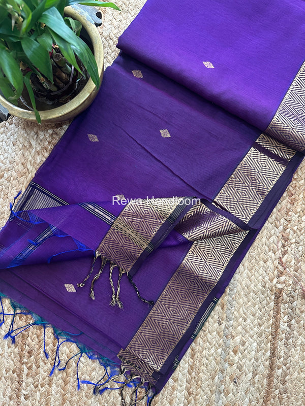 Maheshwari Diamond Shaded Butti Saree