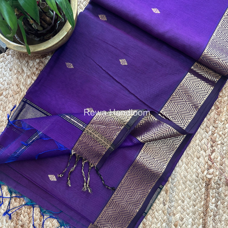 Maheshwari Diamond Shaded Butti Saree