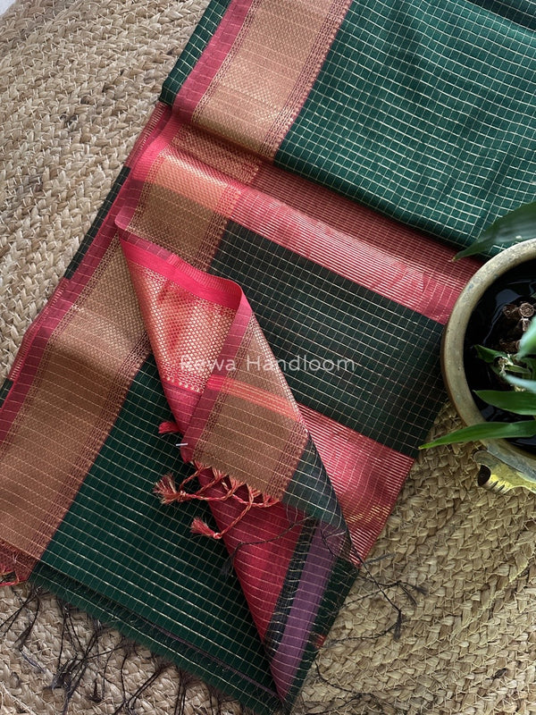 Maheshwari Zari Checks Saree