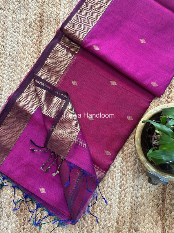 Maheshwari Diamond Shaded Butti Saree