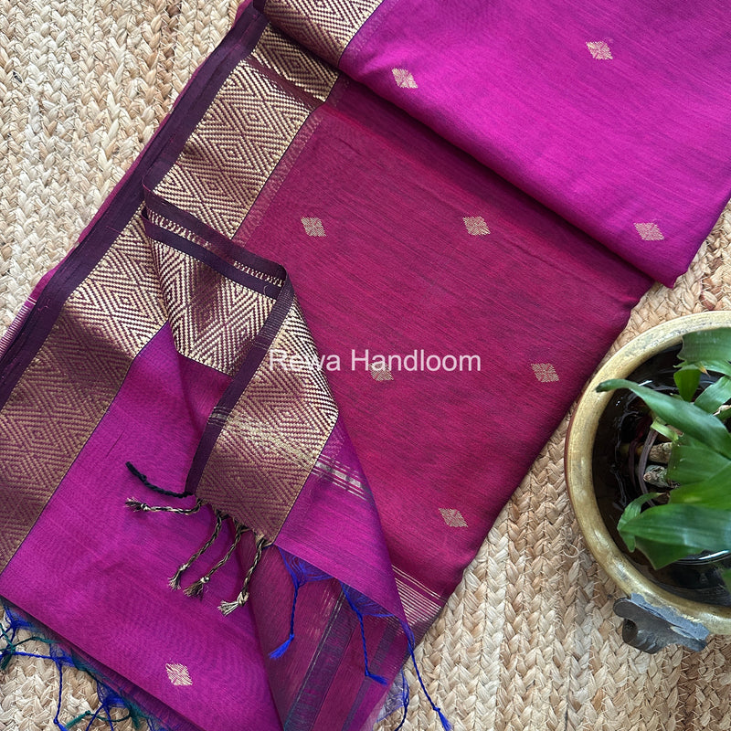 Maheshwari Diamond Shaded Butti Saree