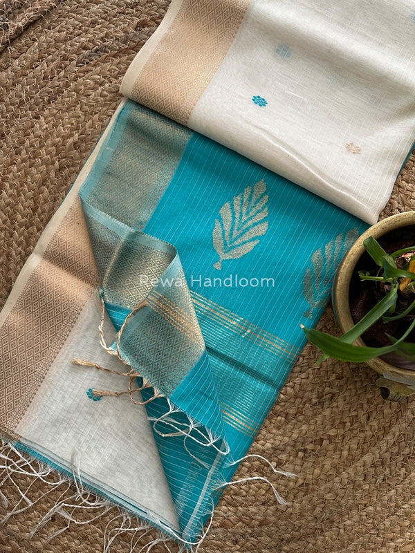 Butta Pallu Zari Border Saree ~ Maheshwari Saree