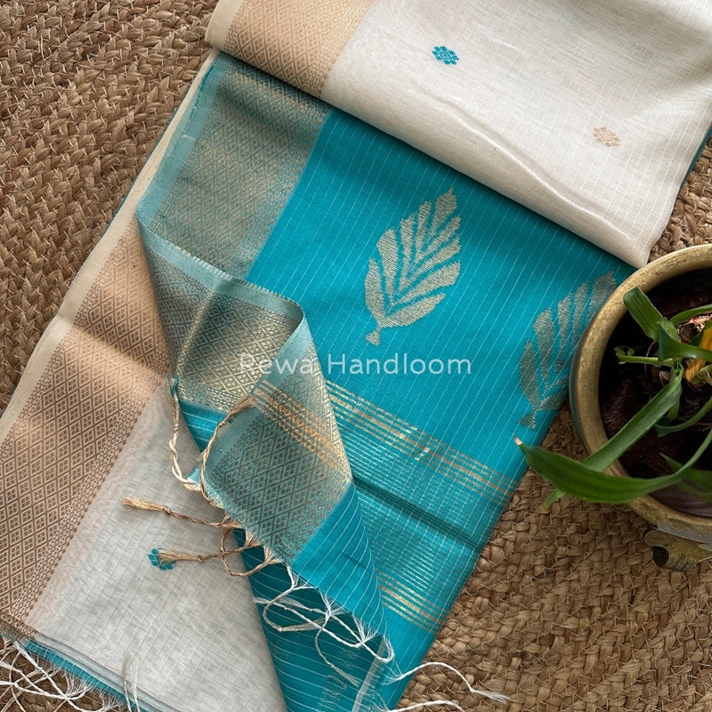 Butta Pallu Zari Border Saree ~ Maheshwari Saree