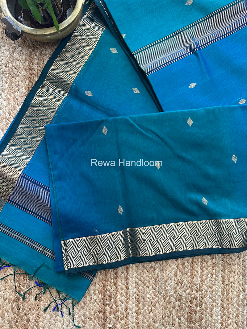Maheshwari Morpankhi Diamond Shaded Butti Saree DBSS011