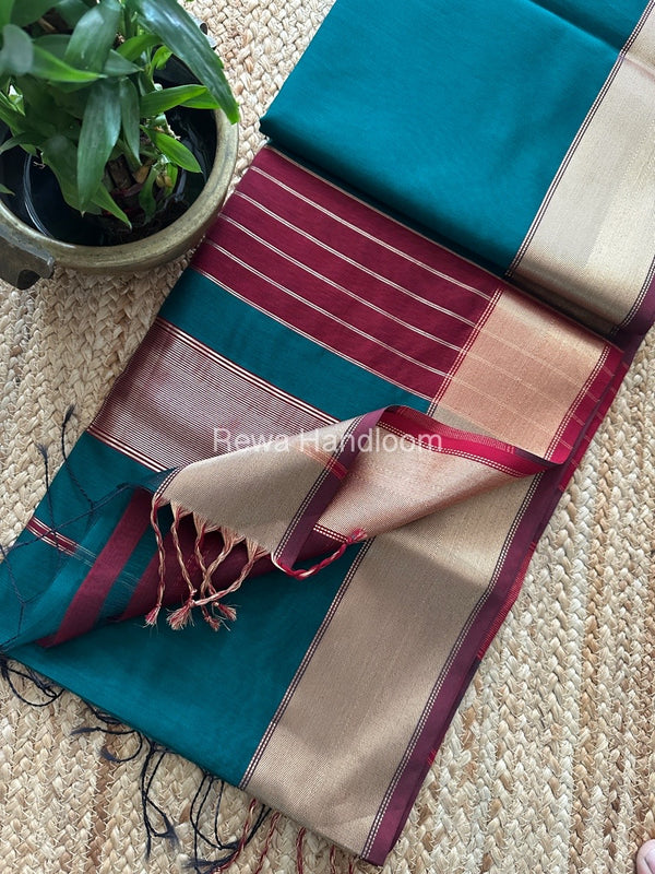 Exclusive Maheshwari Zari Border Saree 