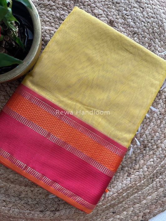 Maheshwari Ganga Jamuna Rewa Border Saree