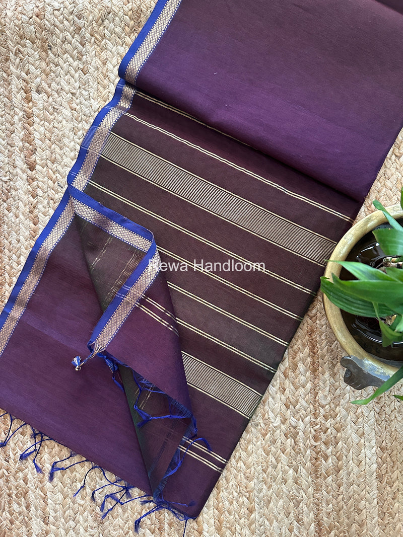 Maheshwari Shaded Plain Saree