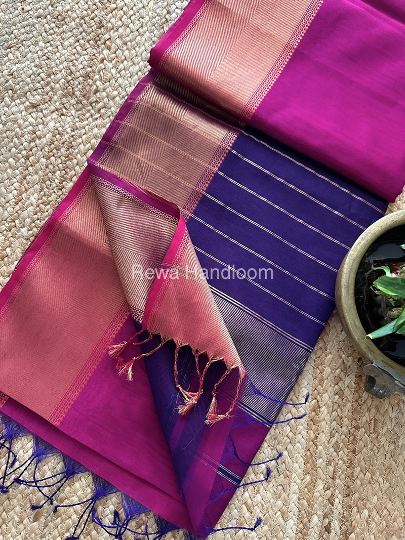 Exclusive Maheshwari Zari Border Saree