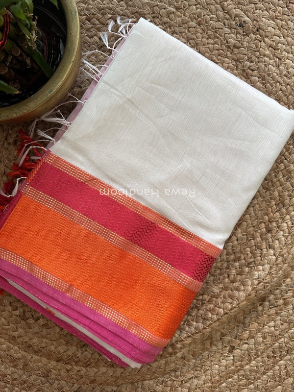 Maheshwari Ganga Jamuna Rewa Border Saree