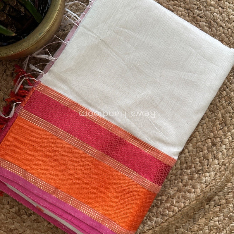 Maheshwari Ganga Jamuna Rewa Border Saree