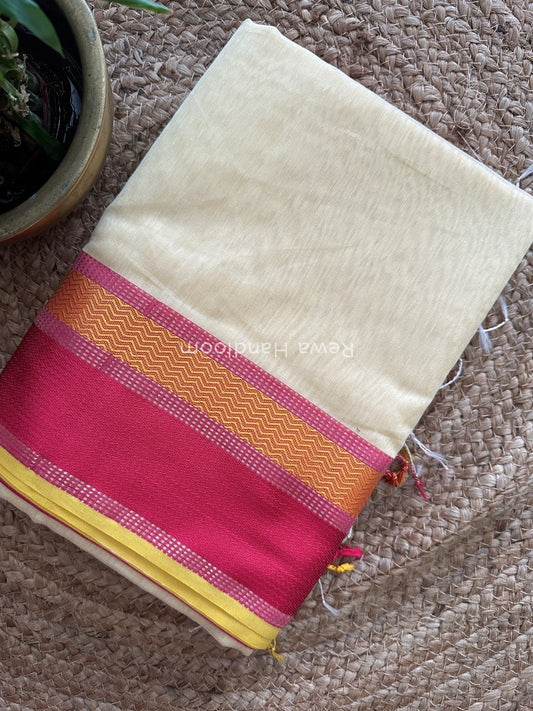 Maheshwari Ganga Jamuna Rewa Border Saree