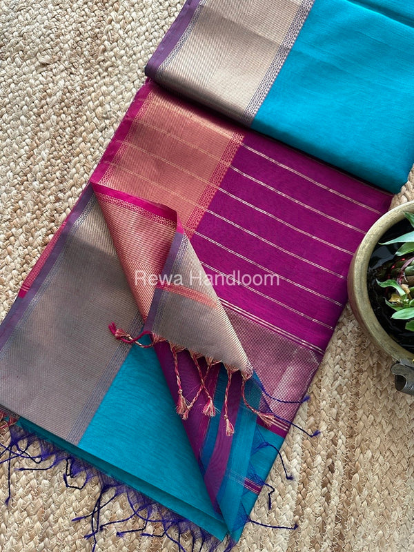 Exclusive Maheshwari Zari Border Saree 