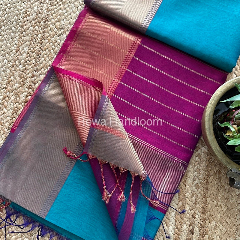 Exclusive Maheshwari Zari Border Saree 