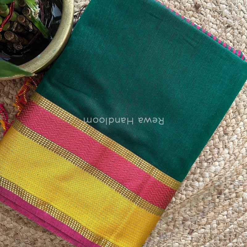 Maheshwari Ganga Jamuna Rewa Border Saree
