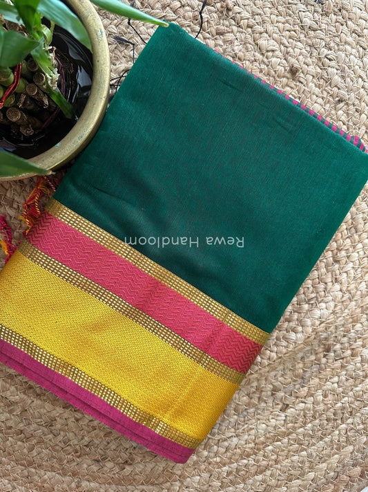Maheshwari Ganga Jamuna Rewa Border Saree