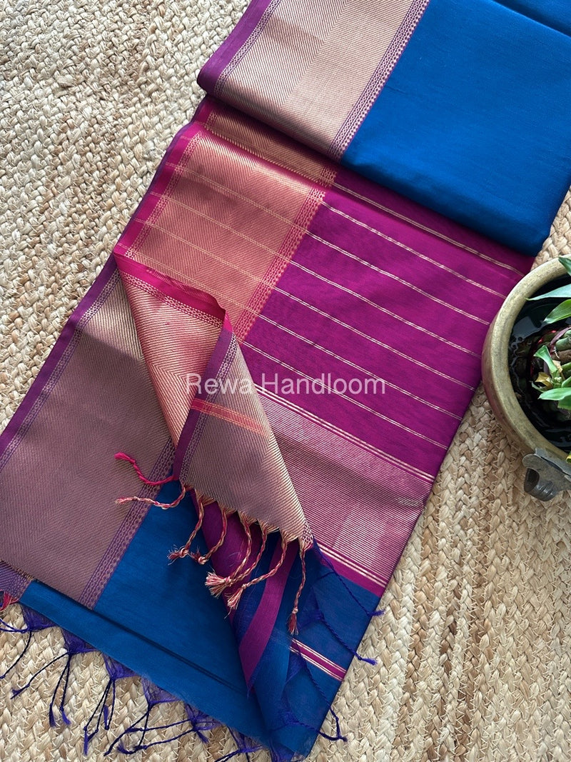 Exclusive Maheshwari Zari Border Saree 