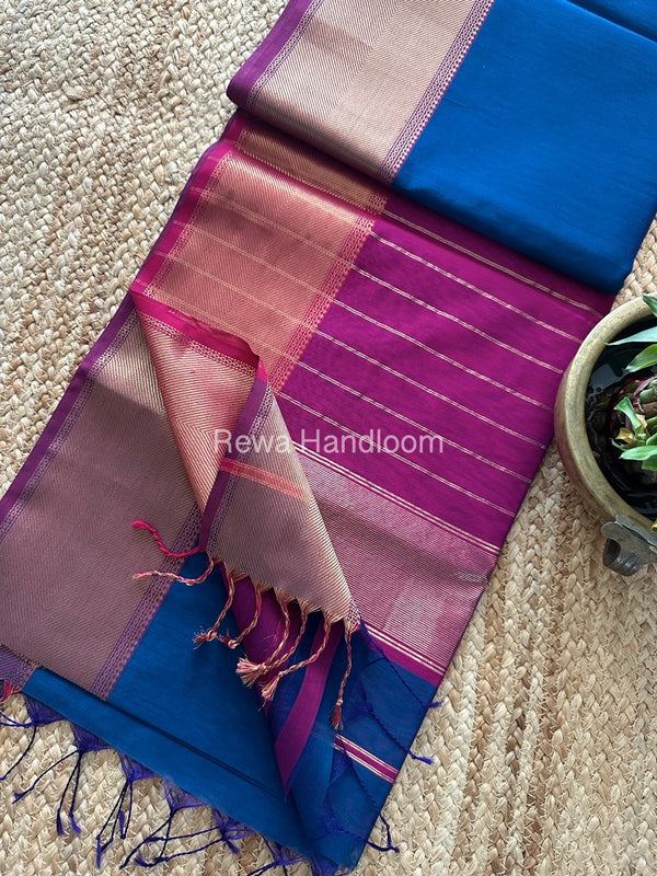 Exclusive Maheshwari Zari Border Saree 