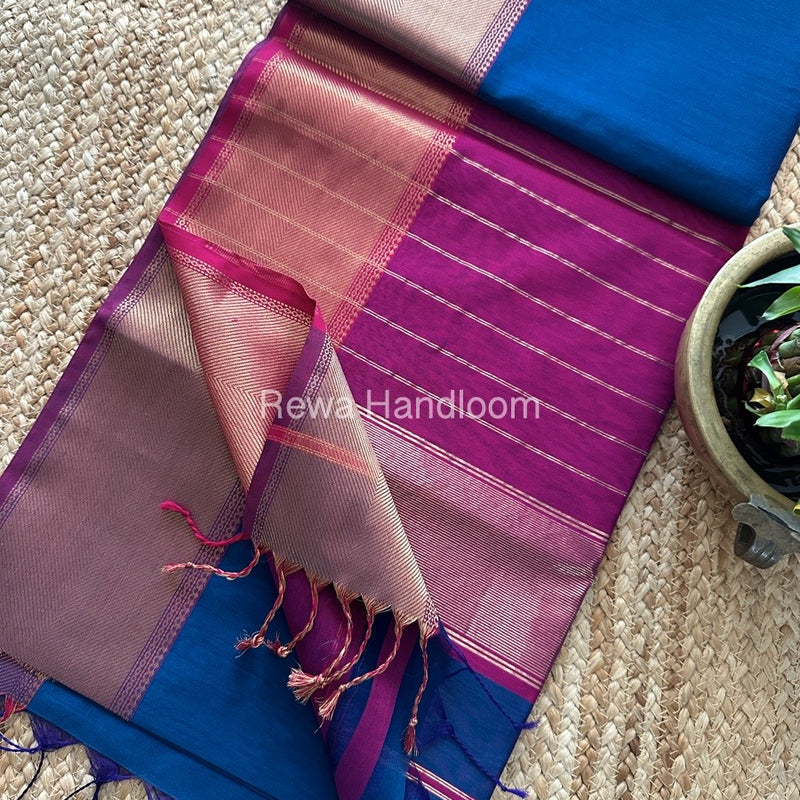 Exclusive Maheshwari Zari Border Saree 