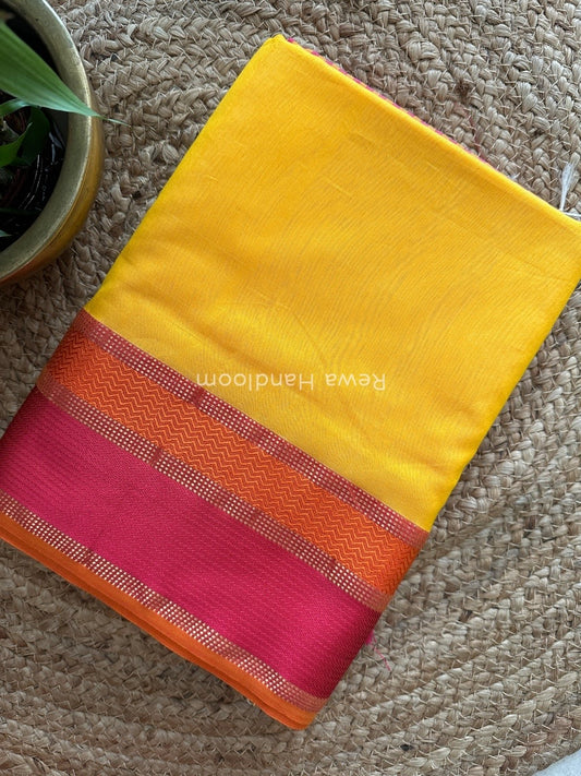 Maheshwari Ganga Jamuna Rewa Border Saree