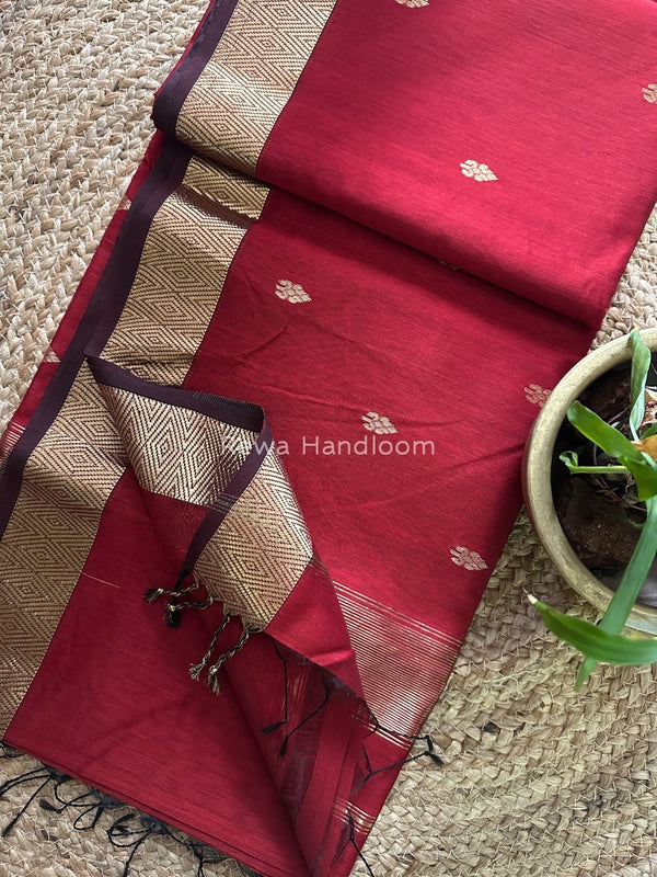 Zari Butti Maheshwari Saree