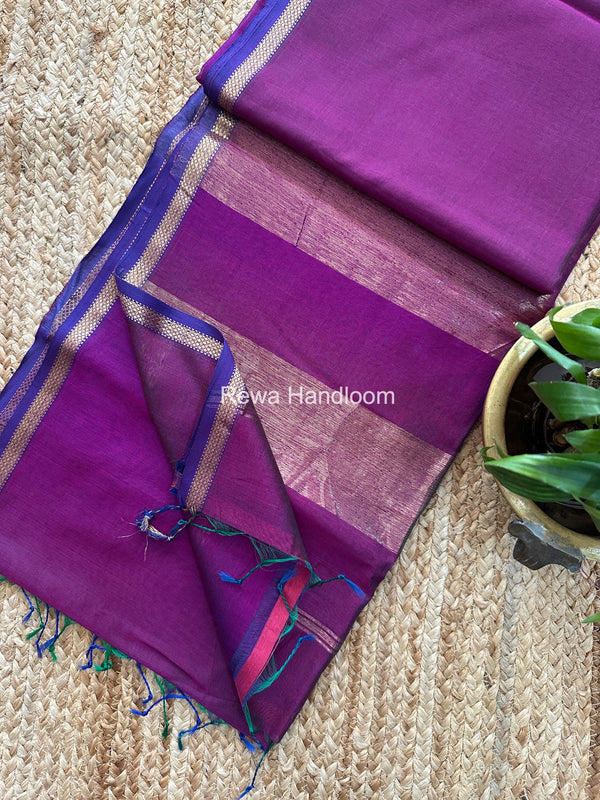 Maheshwari Shaded Plain Saree