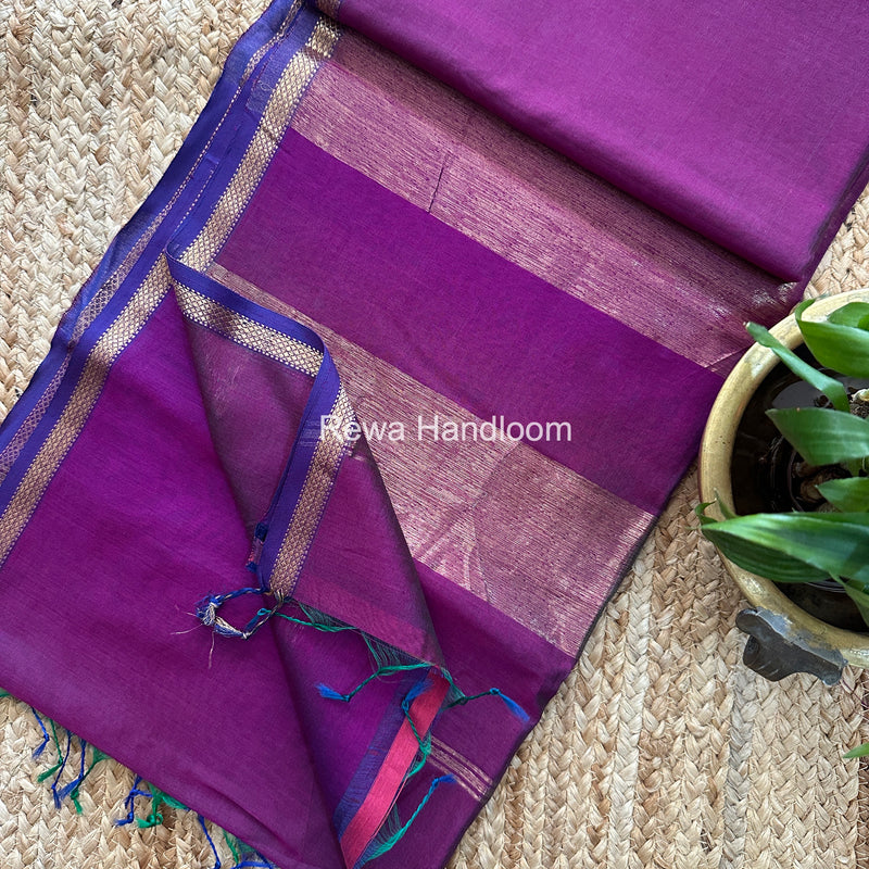 Maheshwari Shaded Plain Saree