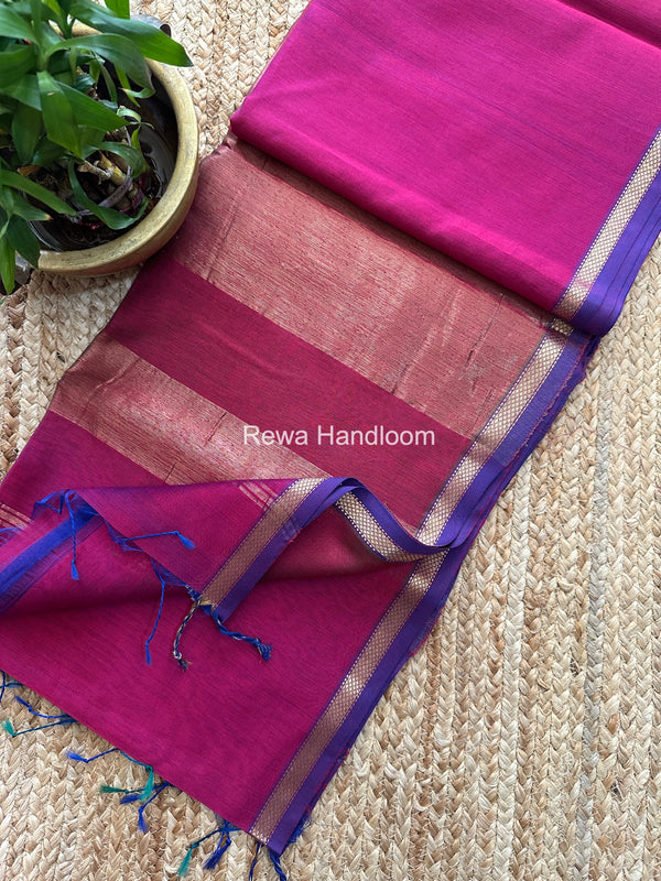 Maheshwari Shaded Plain Saree