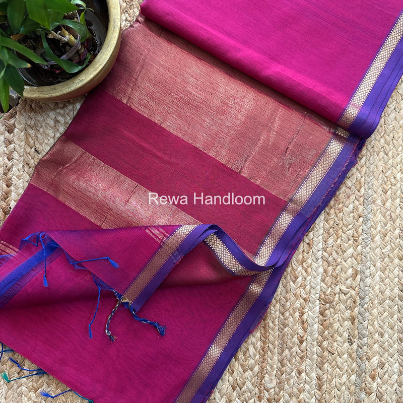 Maheshwari Shaded Plain Saree