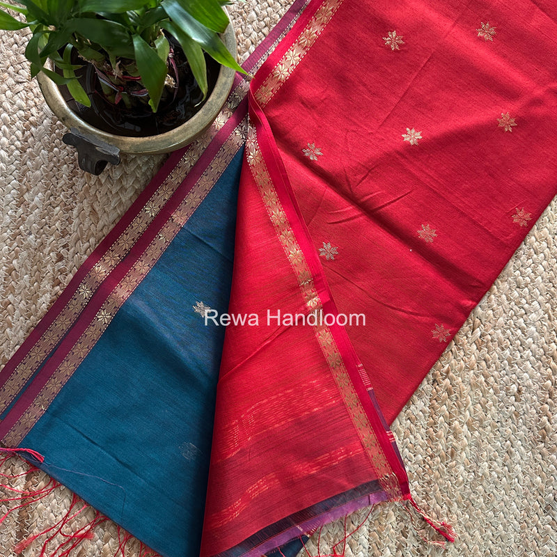 Rama Green Star Butti Maheshwari Saree SSB043