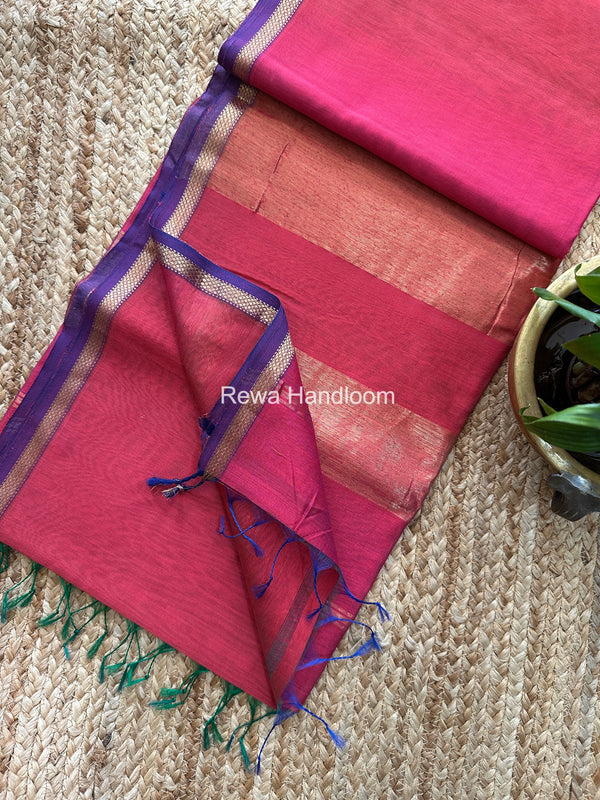 Maheshwari Shaded Plain Saree