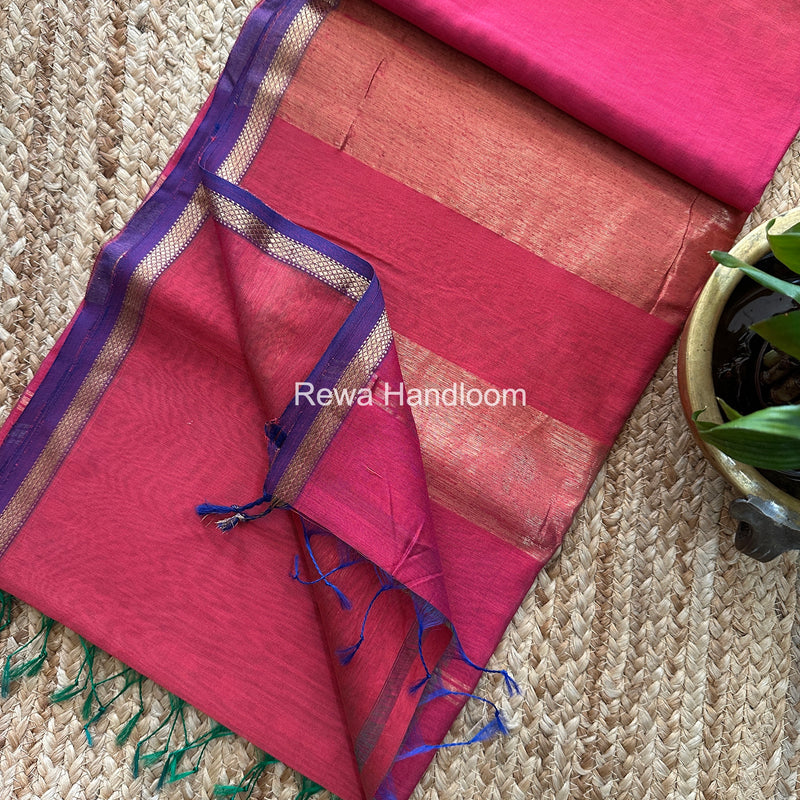 Maheshwari Shaded Plain Saree