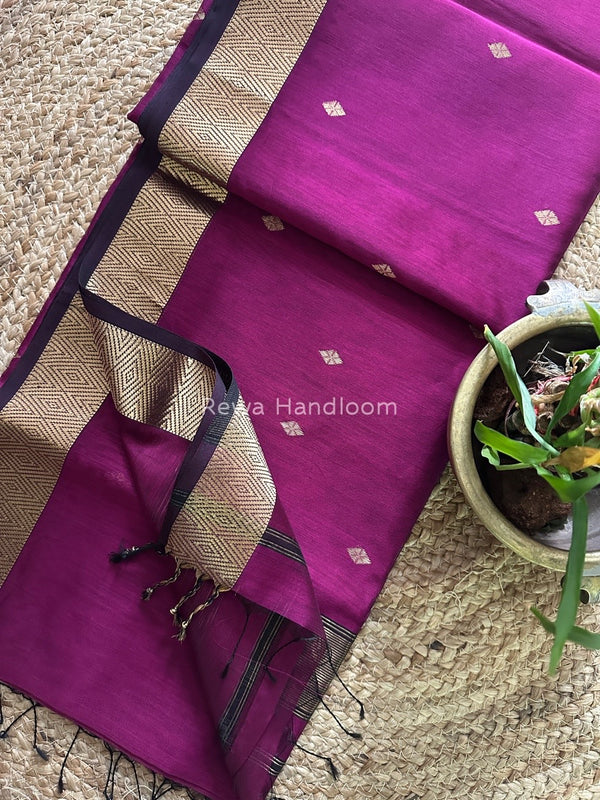 Zari Butti Maheshwari Saree