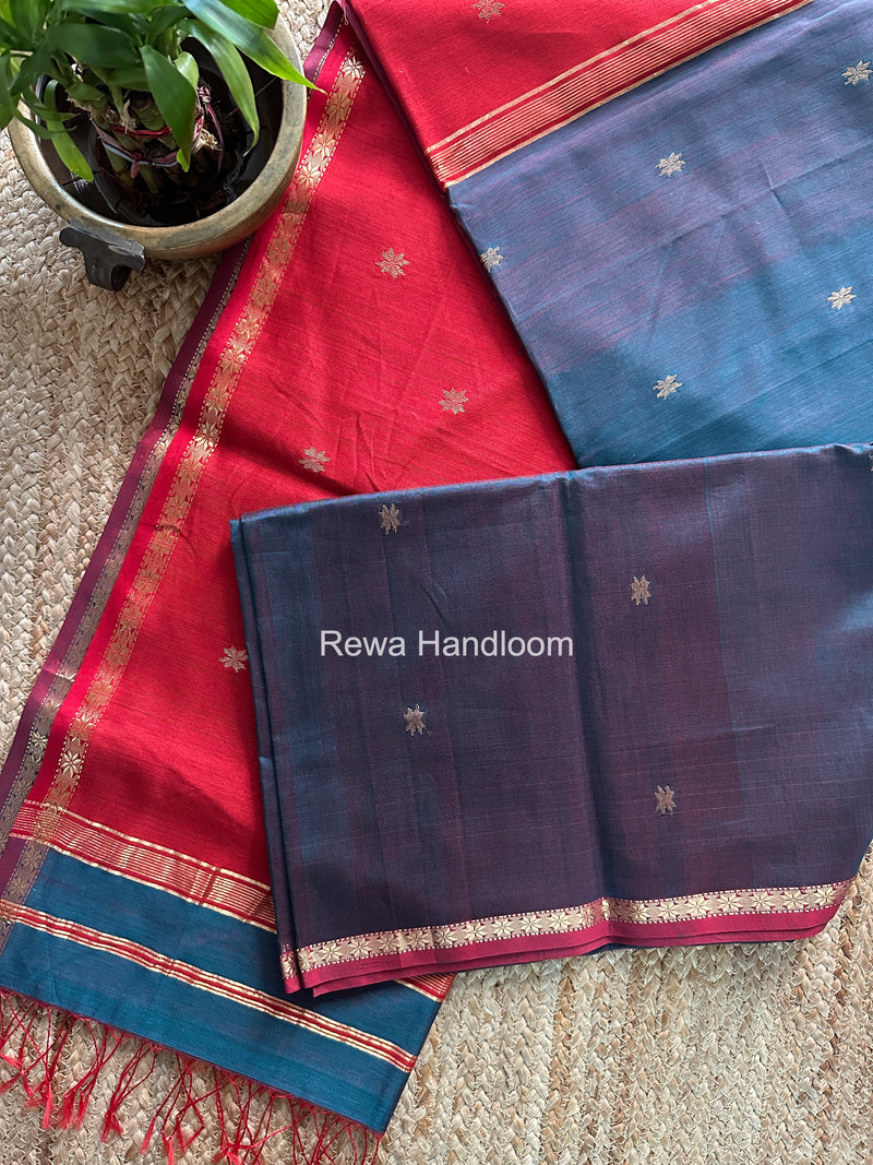 Rama Green Star Butti Maheshwari Saree SSB043
