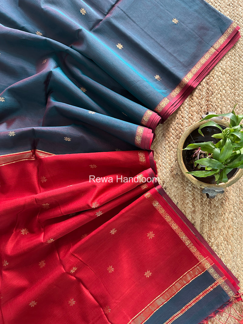 Rama Green Star Butti Maheshwari Saree SSB043
