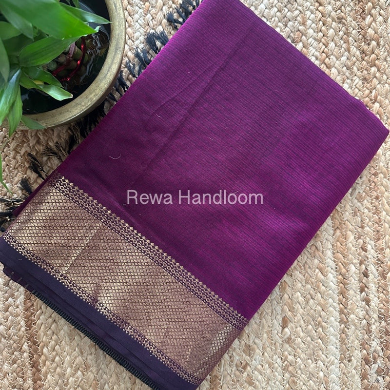 Maheshwari Purple Zari Skirt Saree ZBMS06