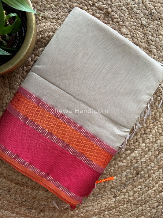 Maheshwari Ganga Jamuna Rewa Border Saree