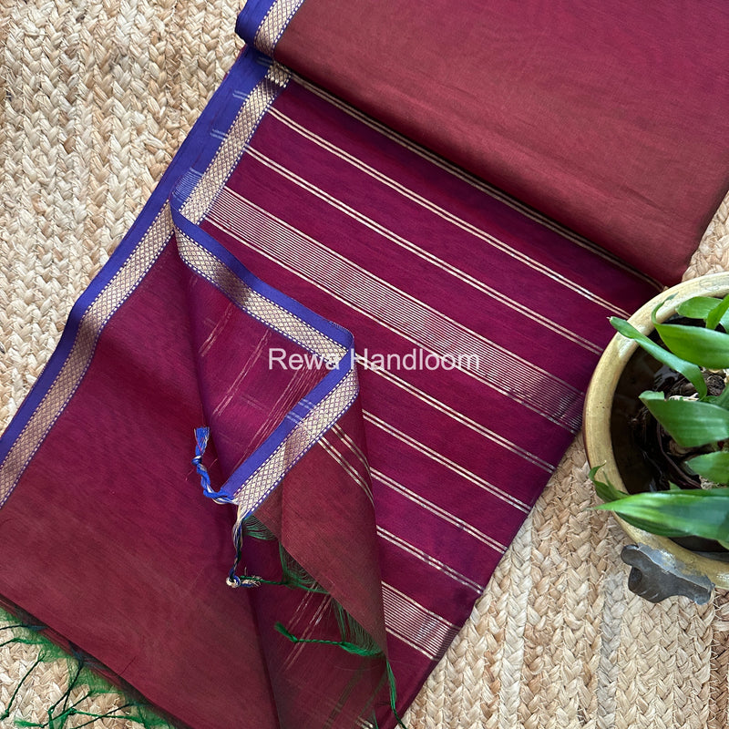 Maheshwari Shaded Plain Saree