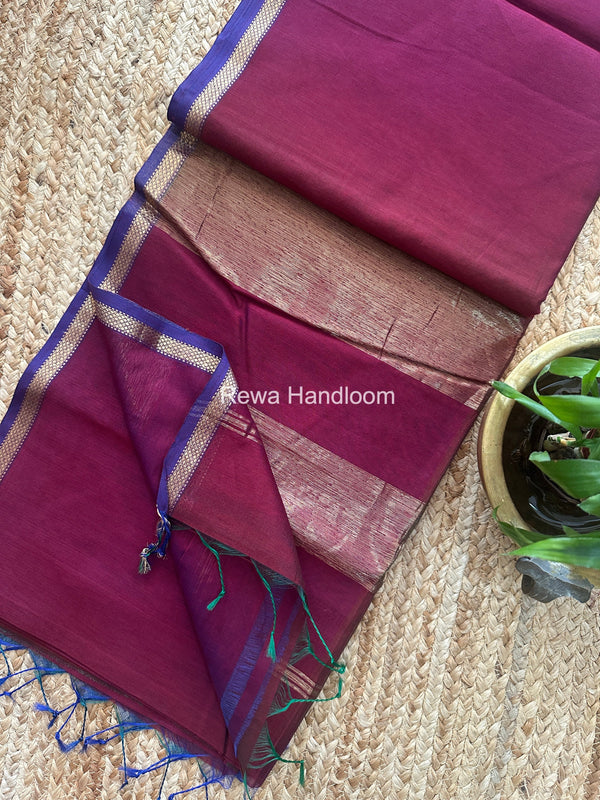 Maheshwari Shaded Plain Saree