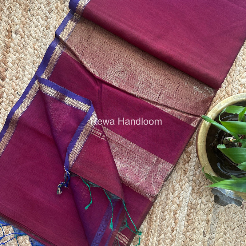 Maheshwari Shaded Plain Saree